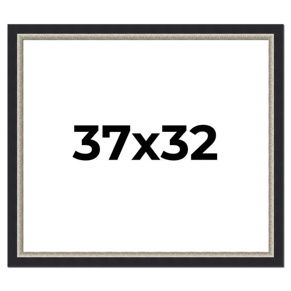 37x32 Frame Black Real Wood Picture Frame Width 2.25 Inches | Interior Frame Depth 0.5 Inches |
