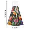 thumbnail image 3 of Wobogo Peony Butterfly Paintings Hand Towel Set of 2 Absorbent for Kitchen and Bathroom With Velcro Hanging Loop 18.2×14in, 3 of 7