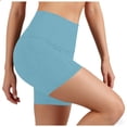 thumbnail image 4 of Guluxicc Women's High Waist Bkier Shorts with Side Pockets Stretchy Fabric Cycling Shorts Leggings for Yoga and Fitness Activities Athletic Shorts, 4 of 7