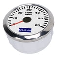 thumbnail image 5 of Riousery 85mm / 3.35 inches Car Tachometer Gauge, Low Power Dissipation Red Pointer Universal for Automobiles Boats, 9-32V DC Waterproof Tacho Meter, White, 5 of 9