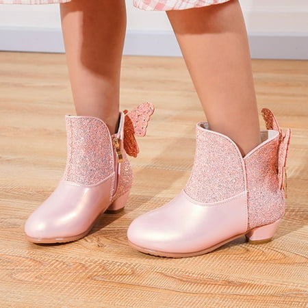 

Cathalem Snow Boots Toddler Girl Girls Shoes Autumn And Winter Bowknot Cute Children Boots Women New Side Zipper Heels Kids Girls Shoes Red 11 Years