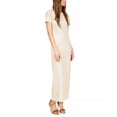 thumbnail image 3 of Michael Michael Kors Womens Ribbed T-Shirt Dress White/Gold XL, 3 of 5