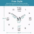 thumbnail image 3 of Reloj de Pared Brush Diseño 3D Moderno Grande Plata números, 3 of 6