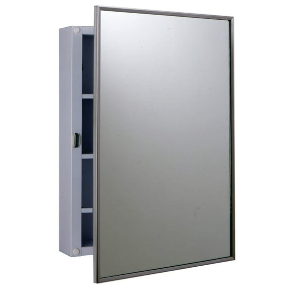 Gamco-MC-2 -Surface-Mounted Medicine Cabinet, Stainless Steel, Right or Left