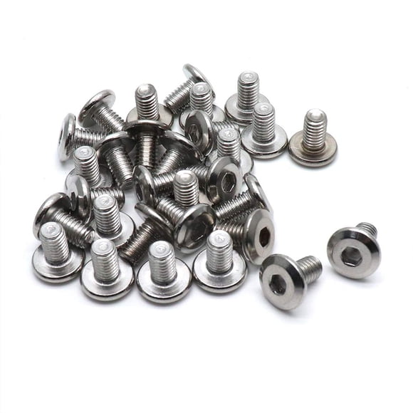 Biaungdo M6 x 10 mm de acero inoxidable cabeza plana hexagonal tornillos tornillos avellanados conector sujetador paquete de 30