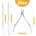 thumbnail image 2 of Cuticle Trimmer with Cuticle Pusher, Cuticle Remover Cutter Nipper Scissor and Triangle Cuticle Nail Pusher Peeler Scraper, Durable Dead Skin Clipper Manicure Pedicure Tools, 2 of 5