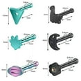 thumbnail image 2 of QQTDFG 9Pcs/Set 20g Stainless Steel Nose Stud I/L/S-Shape Nostril Piercings Jewelry-Multicolor-I shape, 2 of 9