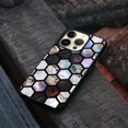 thumbnail image 4 of FINCIBO Soft Rubber Protector Cover Case for Apple iPhone 14 Pro 6.1" 2022, Mix Marble Tiles Black BG, 4 of 5