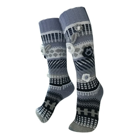 

Winter Ladies Color Striped Pile Socks In The Tube Warmth And Color Matching Wool Socks 1217
