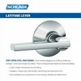 thumbnail image 2 of Schlage F40 LAT 625 CEN Century Collection Latitude Privacy Lever, Bright Chrome, 2 of 3