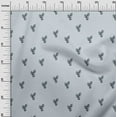 thumbnail image 2 of oneOone Cotton Poplin Twill Light Gray Fabric Leaves & Flower Florals Quilting Supplies Printed Sewing Fabric By The Yard 56 Inch Wides - ll, 2 of 4