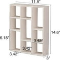 thumbnail image 3 of SOFE Wood White Shadow Box Frame with Shelves, 3 Tier Wall Shelving Unit, Wall Mounted Curio Cabinet, Floating Cube Shelves for Wall, Knick Knack Display Shelf, Display Cases for Collectibles, 3 of 8
