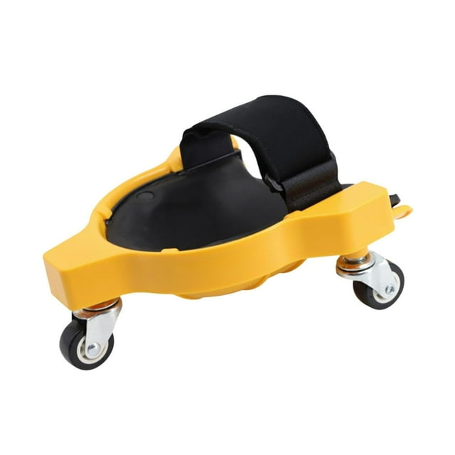HUGFEGWE Coussin de Genou pour Roue Roulante, Coussin de Protection, Roue de Jardin, Coussin de Genoux Roulant pour Jardinage, Nettoyage, Menuiserie, Jaune U2537-21744