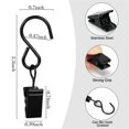 thumbnail image 2 of Paquete de 46 ganchos para cortinas, clips de metal, clips de luz para luces de cadena exteriores, ganchos para barra de cortina, foto pequeña, color negro, 2 of 5