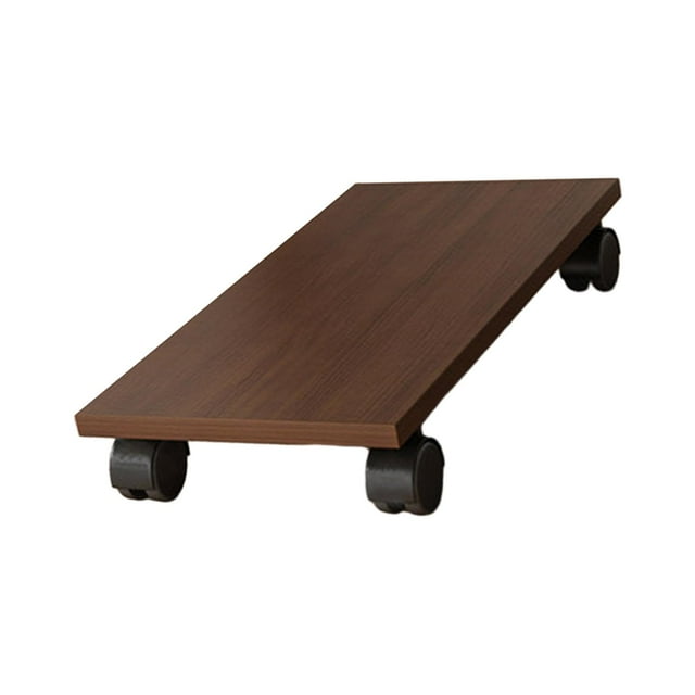 Soporte para torres de PC, soporte para CPU de madera con 4 ruedas, portátil, extraíble, resistente, funda con soporte para ordenador, soporte rodante Un 20cmx40cm
