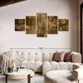 thumbnail image 2 of Elephant Stock Sepia Native Indians Wall Art - Horizontal Multi Panel Canvas - Living Room Wall Decor - Our America Multi Panel - Brown And Beige Decor - 92" x 42", 2 of 4