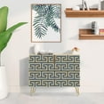 thumbnail image 2 of PixonSign Sideboard Buffet Cabinet, Kitchen Storage Cabinet with 2 Doors, Geometric Duotone Blue Line Patterns, Cupboard Console Table for Dining Room - 35" L x 18" W x 29" H, 2 of 5