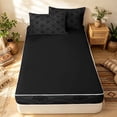 thumbnail image 4 of Erosebridal Victorian Damask Zipper Twin Comforter Sets with Fitted Sheet and 2 Pillowcases, Bohemian Floral Zipper Bedding Set, Dark Gray Black, Black Reversible, 4 of 7