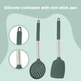 thumbnail image 3 of El sistema a prueba de calor del utensilio de cocina 2Pcs, BPA libera, utensilios de cocina antiadherentes con la manija del acero inoxidable, 3 of 5