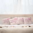 thumbnail image 7 of Ambesonne Saying Throw Pillow Cover 4 Pack, Sleeping Pink Cat and Text, 20", Peach Violet, 7 of 7