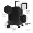 thumbnail image 4 of iFLY Rise 2-Piece Expandable Hardside Spinner Luggage Set , 20" Carry-on and 28" Checked Luggage, Black, 4 of 9
