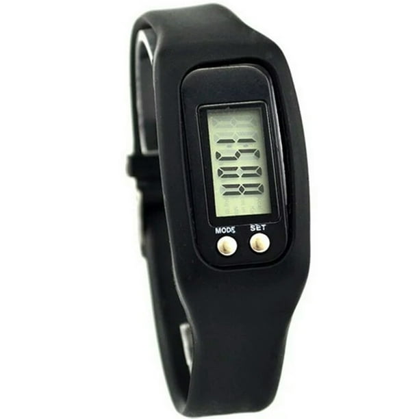 Pedometer Watch with LCD Display Simple Operation Walking Fitness