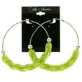 thumbnail image 3 of Mi Amore Hoop-Earrings Green/Silver-Tone, 3 of 4