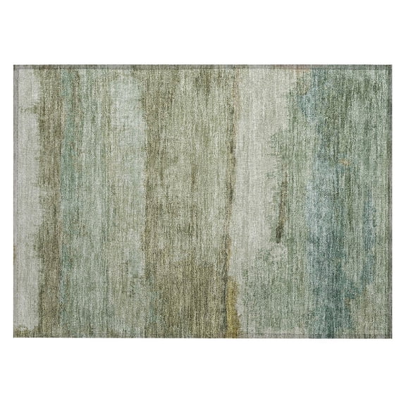 Dalyn Rugs Machine Washable Indoor/Outdoor Chantille ACN2156 Green 1'8" x 2'6" Rug