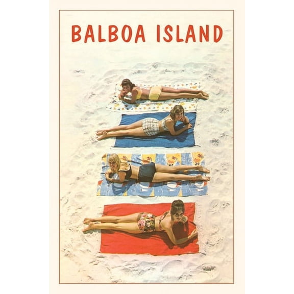 Pocket Sized - Found Image Press Journals: Vintage Journal Balboa Island Beach Bunnies Sunning (Paperback)