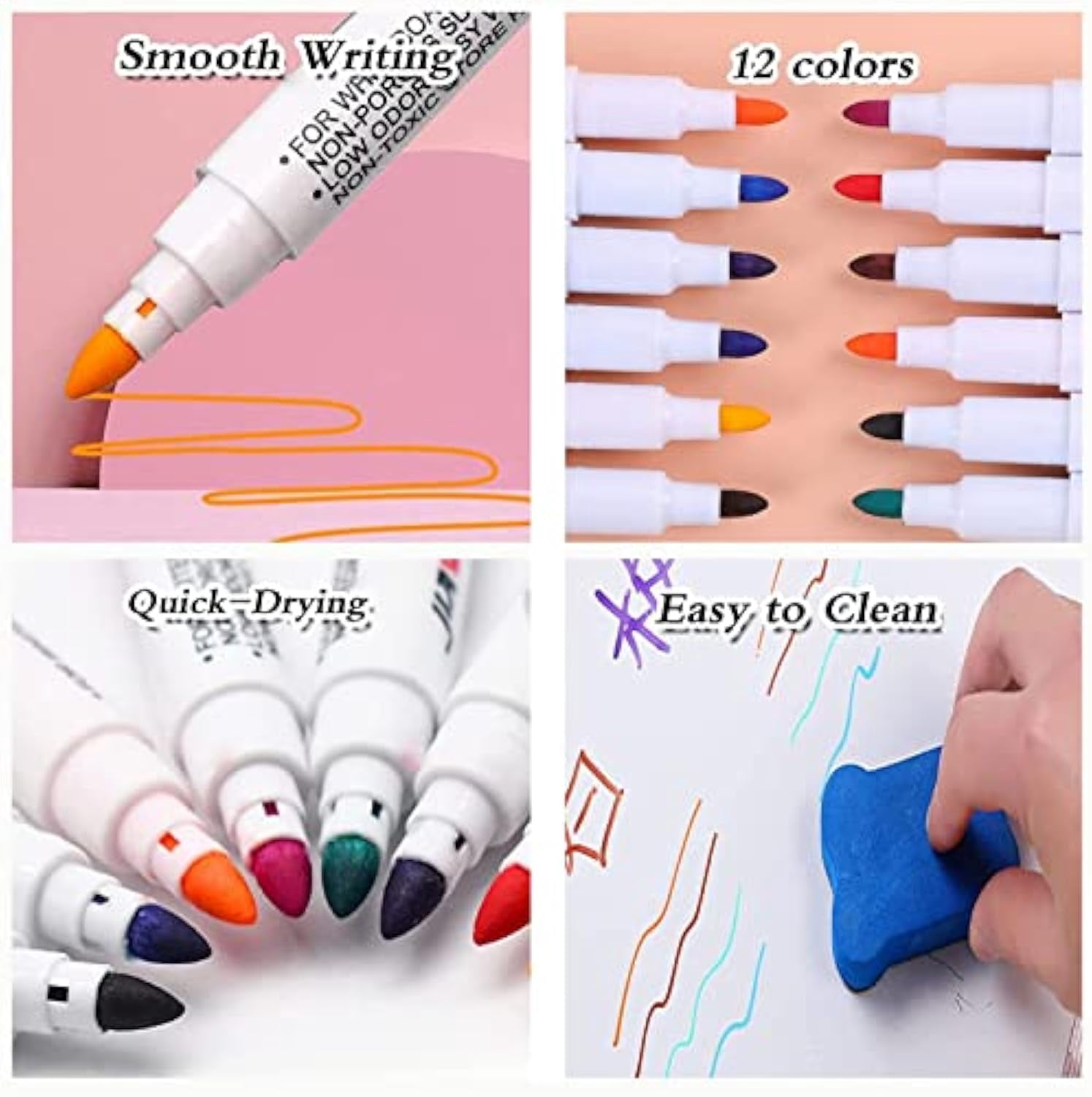 Magical Water Painting Pen, 8/12Colors A Watercolor Pen That Can Float in The Water, Magical Floating Ink Pen, Magical Water Painting Pens with Spoon (12 Colors*1 + Spoons*1)