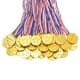thumbnail image 1 of 100 piezas de medallas de ganador de plástico de 1.5 pulgadas pequeñas medallas doradas para premios con cinta al cuello, 1 of 7