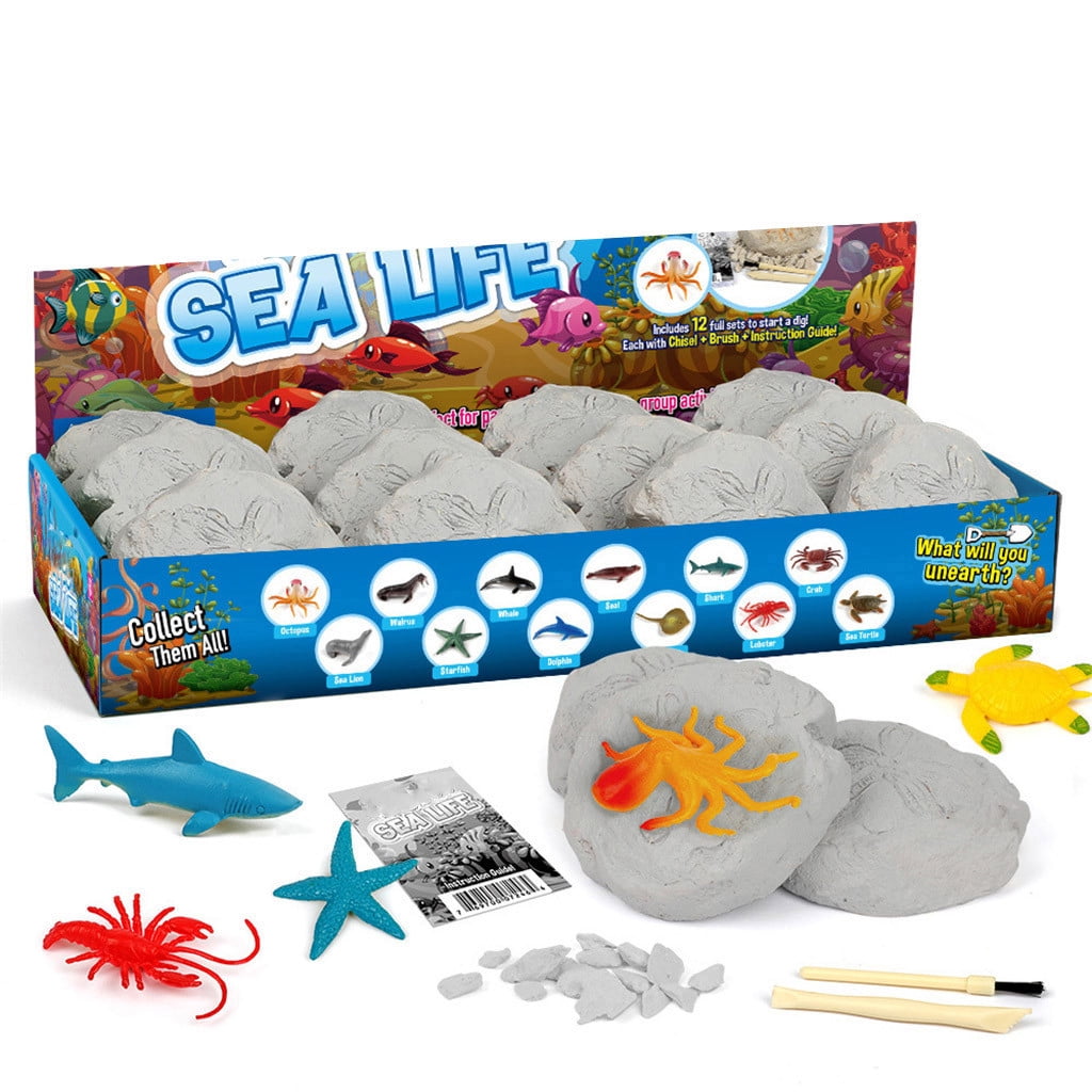 Download Fidget Toys Pop It Sea Animals Digging Excavation Kit For Kids Ocean Life Creatures Science Education Gift Walmart Com Walmart Com