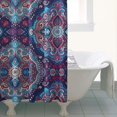thumbnail image 4 of Blue Ethnic Paisley Pattern Shower Curtain 36"x72" ,Bathroom Decorative Shower Curtains Set with 12 Hooks,Modern Waterproof Washable Shower Curtain, 4 of 6