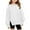 White, variant on AherBiu Crewneck Sweatshirt for Girls Teens Baby Clothes Drop Shoulder Oversized Lightfleece Lined Pullover Tops