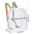 thumbnail image 3 of CHUANK Storage Trunks & Bag Transparent Backpack Clear Backpack Transparent Mini Backpack Suitable For Students‘ Bags for Security Work Concert Sport Festival Travel Multicolor, 3 of 6