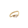 thumbnail image 5 of Women Titanium Steel Ring Plated 18K Gold With Horse Eye Zircon Geometric Tree Design Gift For Her Modern Look, 5 of 10