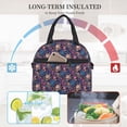 thumbnail image 5 of Goofa Skull starry sky flower Pattern Lunch Bag ,Insulated Lunch Box, Small Leakproof Cooler Food Lunch Containers Reusable High Capacity Lunch Tote Bags, 5 of 8