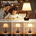 thumbnail image 4 of ONEWISH 17.32" Touch Bedside Lamp for Bedroom 3-Way Dimmable Table Lamps for Living Room Small Nightstand Lamps with Free 2700K LED Bulbs, 4 of 7