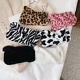 thumbnail image 6 of Fashion Women Cow Print Mini Shoulder Bags Female Winter Plush Underarm Bags Leopard Zebra Pattern Fluffy Tote Bags Small Purses Zebra D 26x14x3CM, 6 of 6