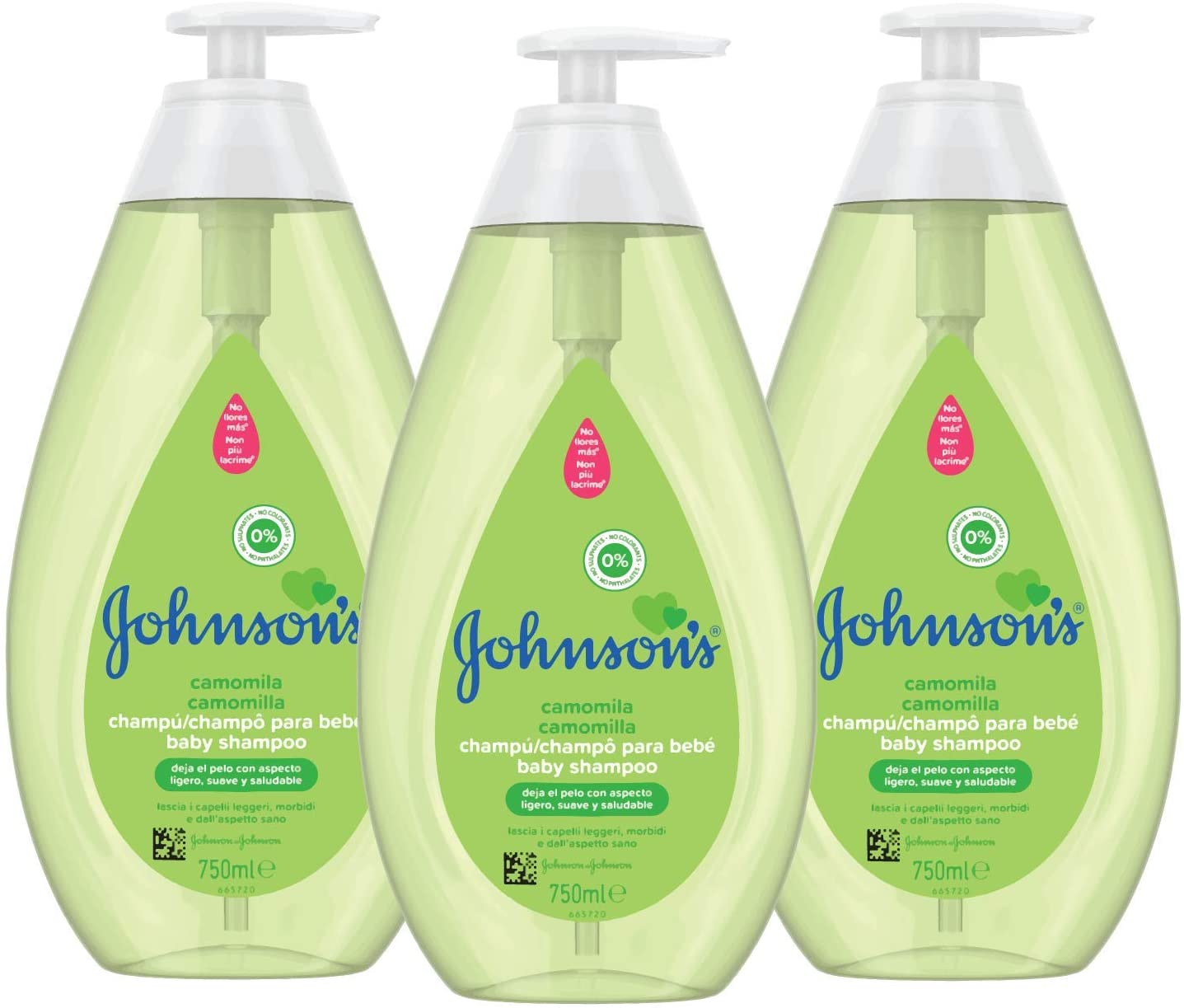 Johnson's Baby Shampoo with Chamomile, 750 Ml / 25.3 Ounce (Pack of 3) Imported