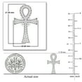 thumbnail image 3 of Dazzlingrock Collection Round White Diamond Ankh Cross Screwback Stud Earrings for Women (0.25 ctw, Color I-J, Clarity I2-I3) in 925 Sterling Silver, 3 of 4