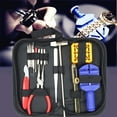 thumbnail image 1 of Fiudx Kit de Reparación de Relojes de 16 Piezas, Herramienta para Extraer Eslabones, Herramienta para Pasadores, Abridor de Cajas, Destornilladores de Precisión, Pinzas, Alicates de Punta Fina, Marti, 1 of 7
