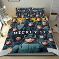 thumbnail image 1 of Mickey 17 Conjunto de sábanas temático, trío de piezas, cómodo y amigable con la piel, diseño único, regalo de decoración para el hogar para familiares, amigos y fans, 90 cm * 190 cm, 1 of 6