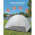 thumbnail image 5 of KFFKFF Portable Paint Booth Tent, 115.35 x 90.55 x 74 inch Spray Shelter with Floor & Mesh Screen, Spacious Oxford Fabric Tent for Painting Furniture like Cupboards, Chairs, and Tables, 5 of 9