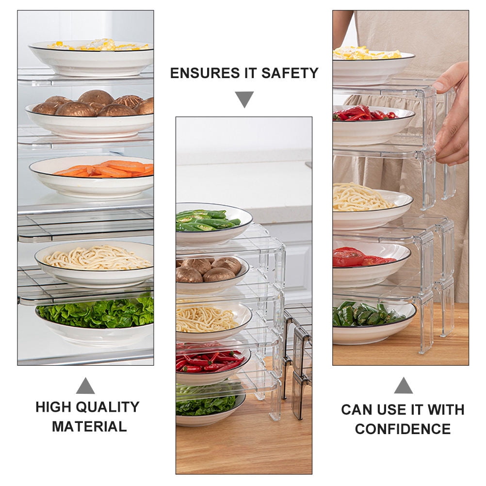 Masteelf 2 Pcs Stand Refrigerator Shelf Simple and Orderly Storage Rack 28X24X16CM