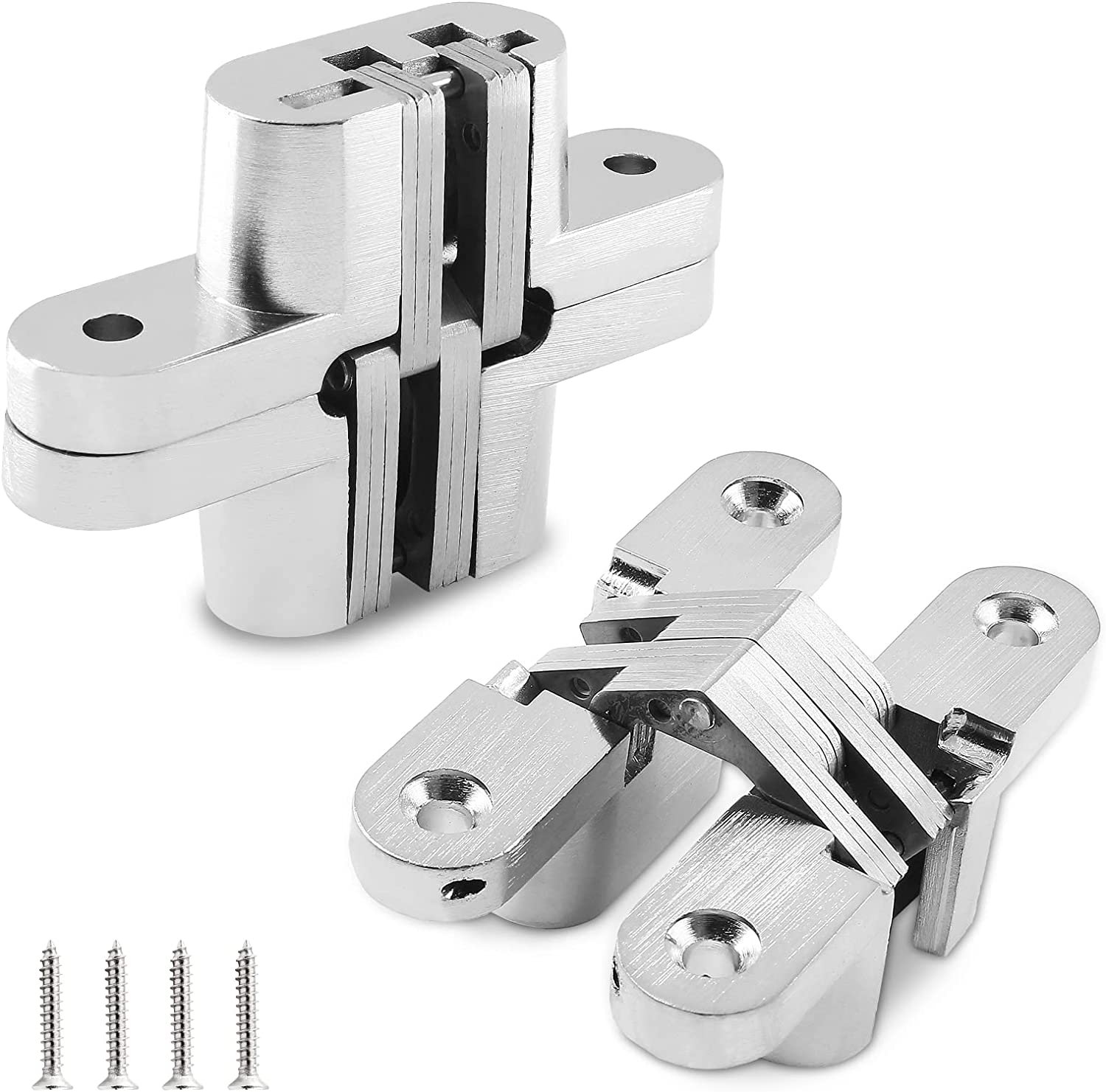 Hidden Hinges for Doors, Metal Invisible Hinge 180 Degree
