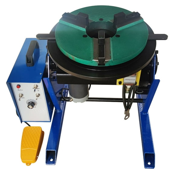 INTSUPERMAI 100kg Welding Positioner Rotating Welding Turntable with Chuck for Pipe Workpiece