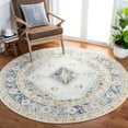 thumbnail image 2 of SAFAVIEH Aria Jina Oriental Area Rug, Ivory/Navy, 6'7" x 6'7" Round, 2 of 8