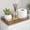 Acacia & Black, variant on GLAMLUXE 13” Oak Wood Toilet Paper Basket with Metal Frame, Narrow Bathroom Toilet Tank Tray for Toilet Paper, Wipes & Decor, Black