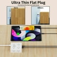 thumbnail image 4 of 6ft Flat Plug Power Strip - 8 Outlets and 4 USB Ports (1 USB C), Extension Cord for Home Office, Etl, 4 of 7
